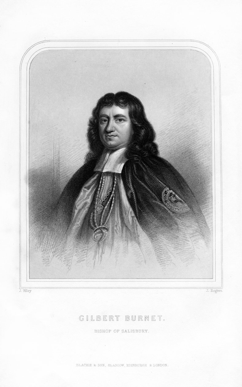 Gilbert Burnet, teologo e storico scozzese, 1870 da J. Rogers