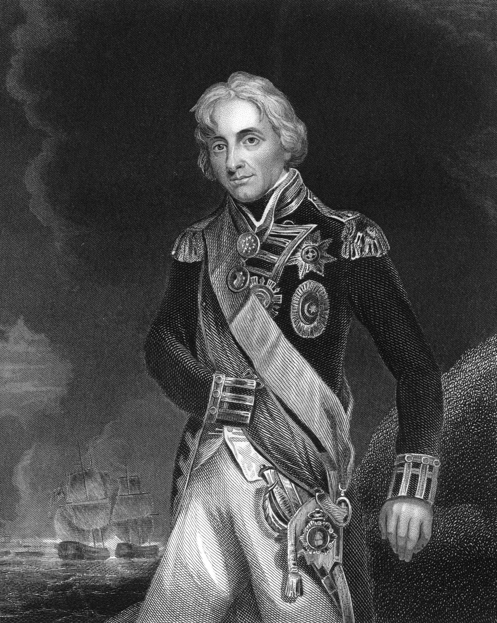 Horatio Nelson, 1º visconte Nelson, comandante navale inglese, c1798-c1805 c1857 da J. Rogers