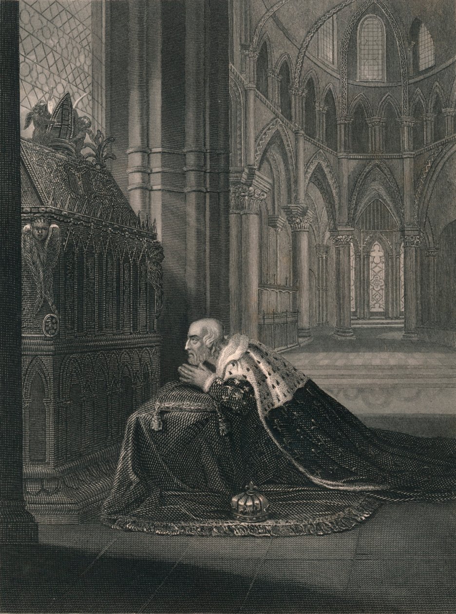Luigi VII, re di Francia, davanti alla tomba di Becket da J. Rogers