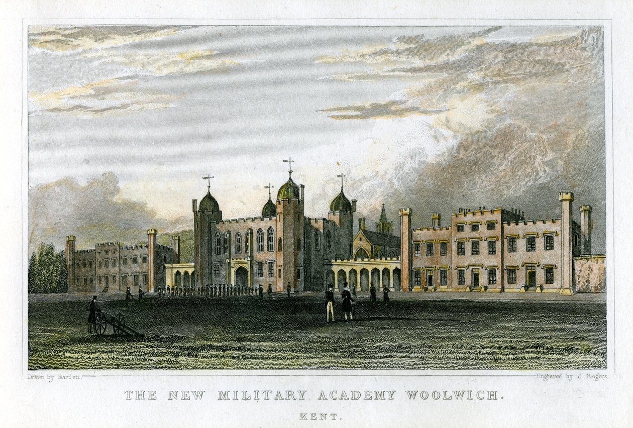 La nuova accademia militare Woolwich, Kent, c1829 da J. Rogers