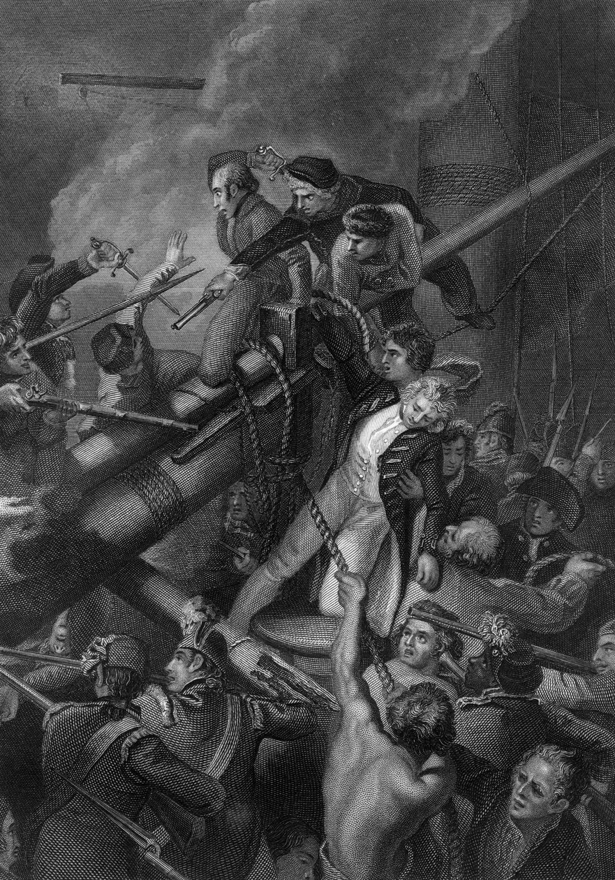 La morte del capitano Faulknor, 1795 c1857 da J. Rogers