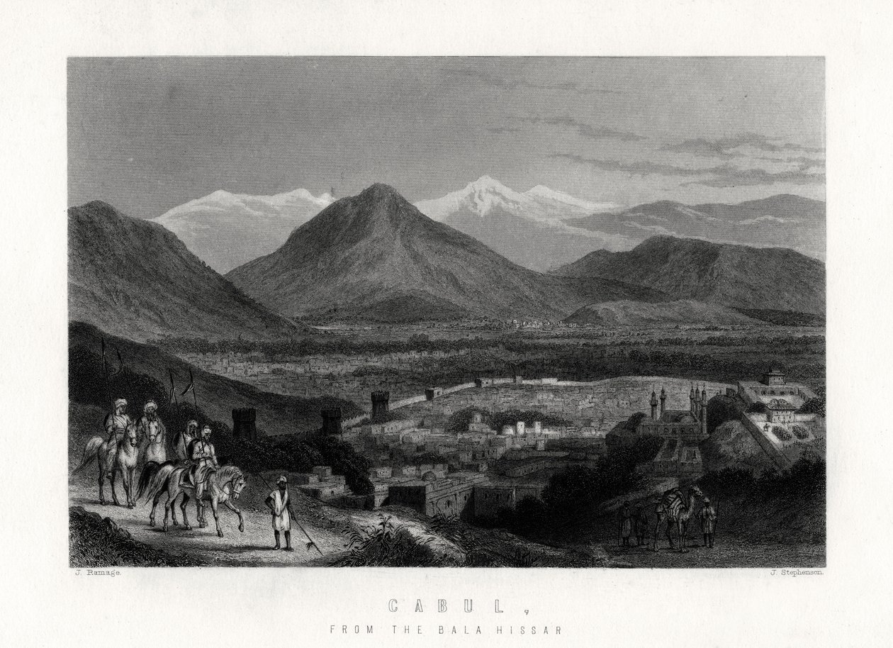 Cabul, dal Bala Hissar, 1883 da J. Stephenson