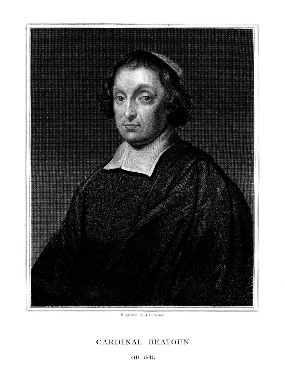 Cardinale David Beaton, Arcivescovo di St Andrews, 1825 da J. Thomson