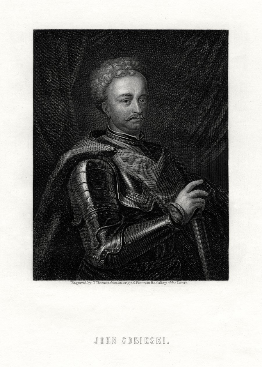 Jan III Sobieski, monarca della Confederazione Polacco-Lituana, XIX secolo da J. Thomson
