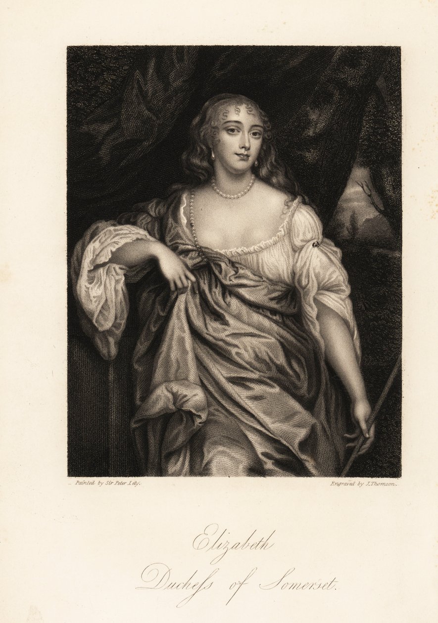 Ritratto di Lady Elizabeth Seymour, Duchessa di Somerset, precedentemente Elizabeth Percy, erede e amica della Regina Anna da J. Thomson