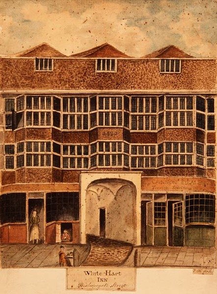 Locanda White Hart, Bishopsgate Street, c.1810 da J. Williams