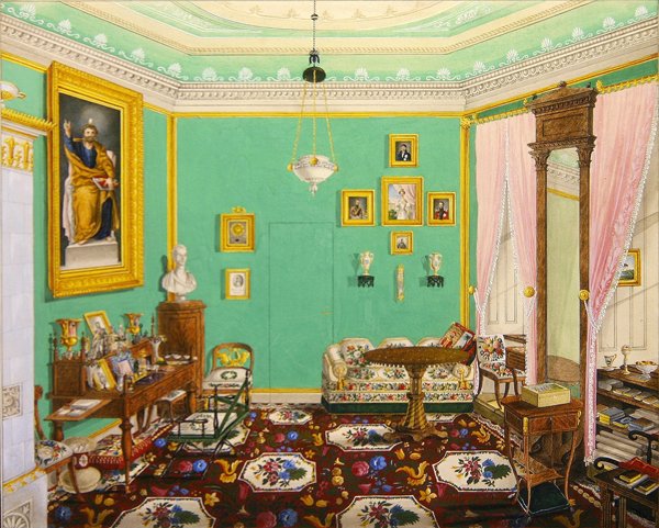 Gabinetto dei collezionisti nel castello di Ballenstedt, Sassonia-Anhalt da J. Willing