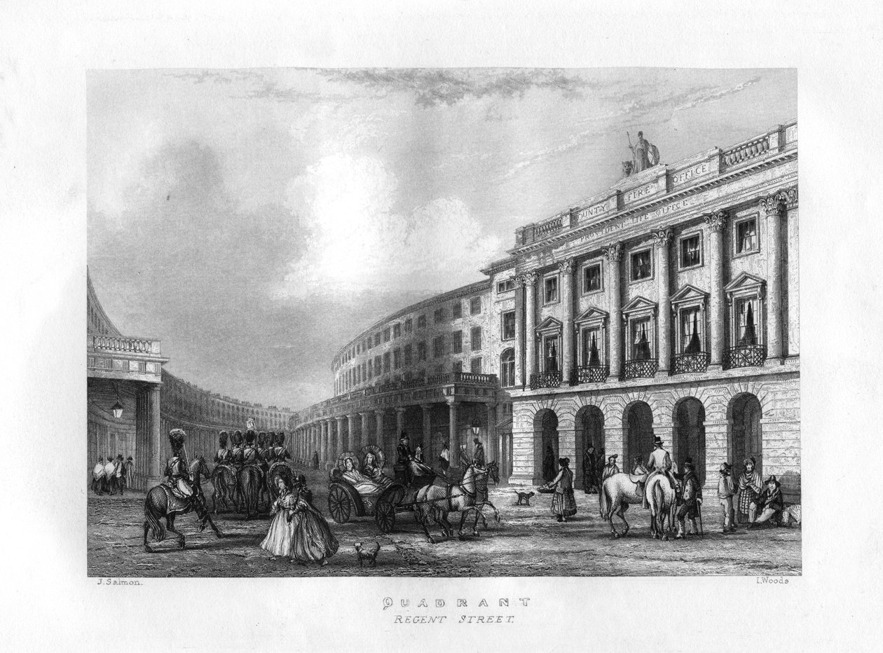 Quadrante, Regent Street, Londra da J. Woods
