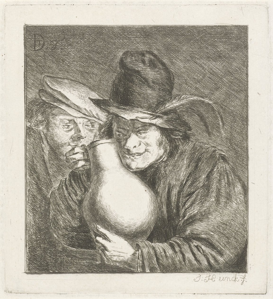 Due contadini con una brocca da Jabes Heenck