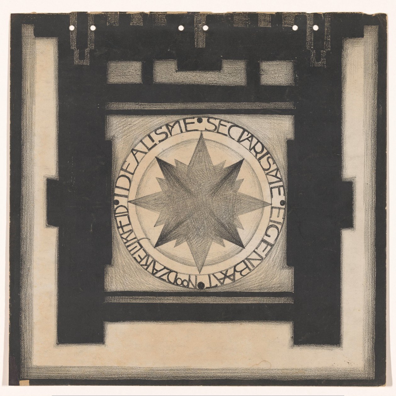 Retro della copertina di Wendingen 1920 da Jac Jongert