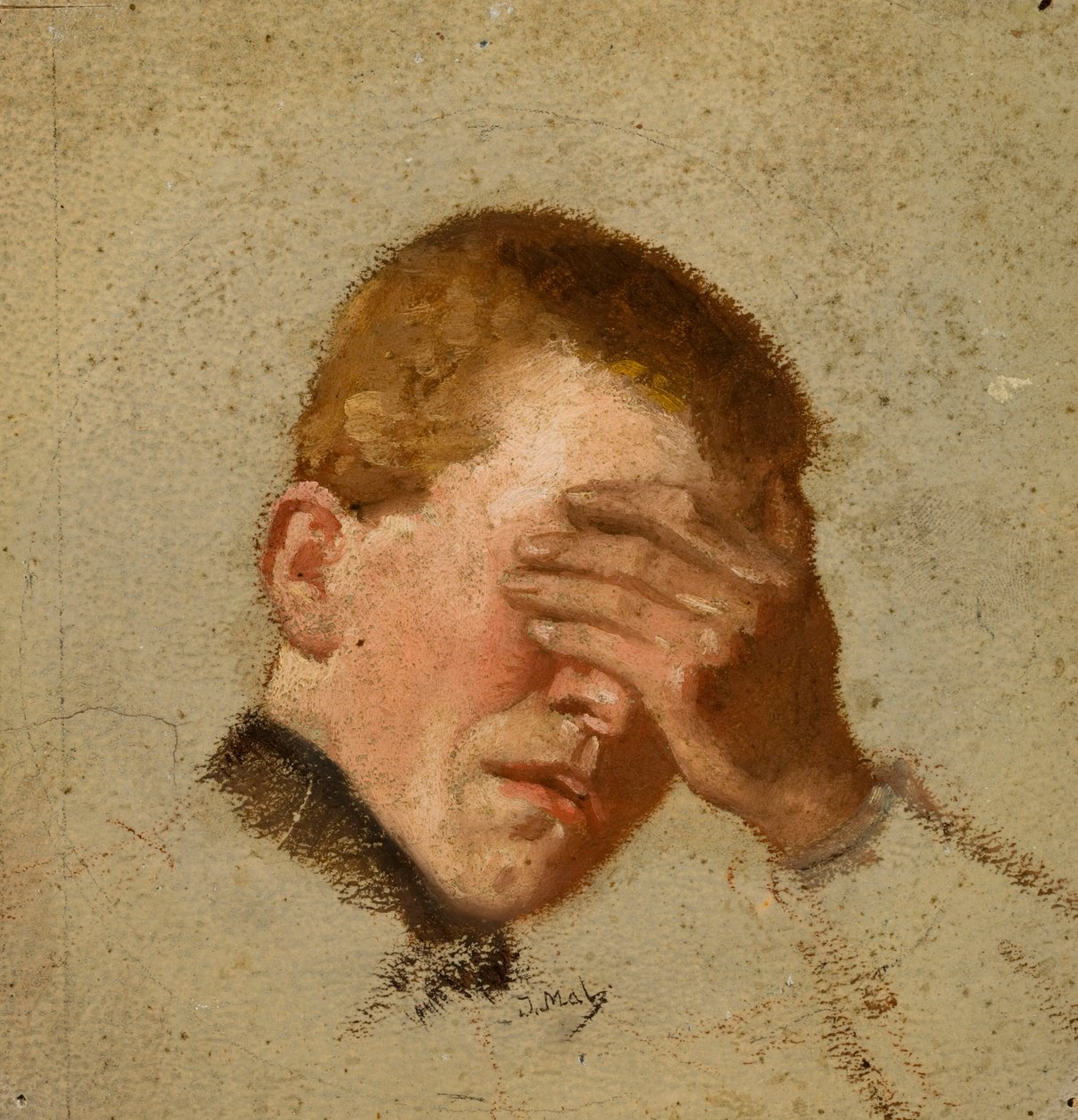 Ragazzo che si copre gli occhi da Jacek Malczewski