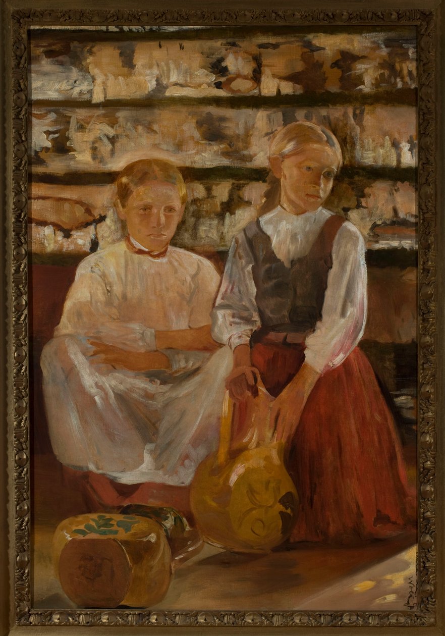 Due bambine con una brocca da Jacek Malczewski