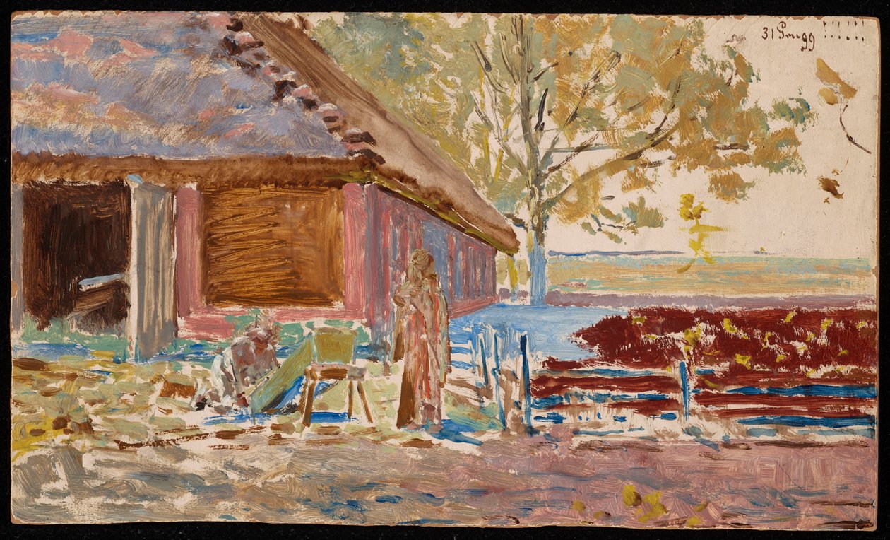 Fine del secolo - 31 dicembre 1899, paesaggio con una bara da Jacek Malczewski