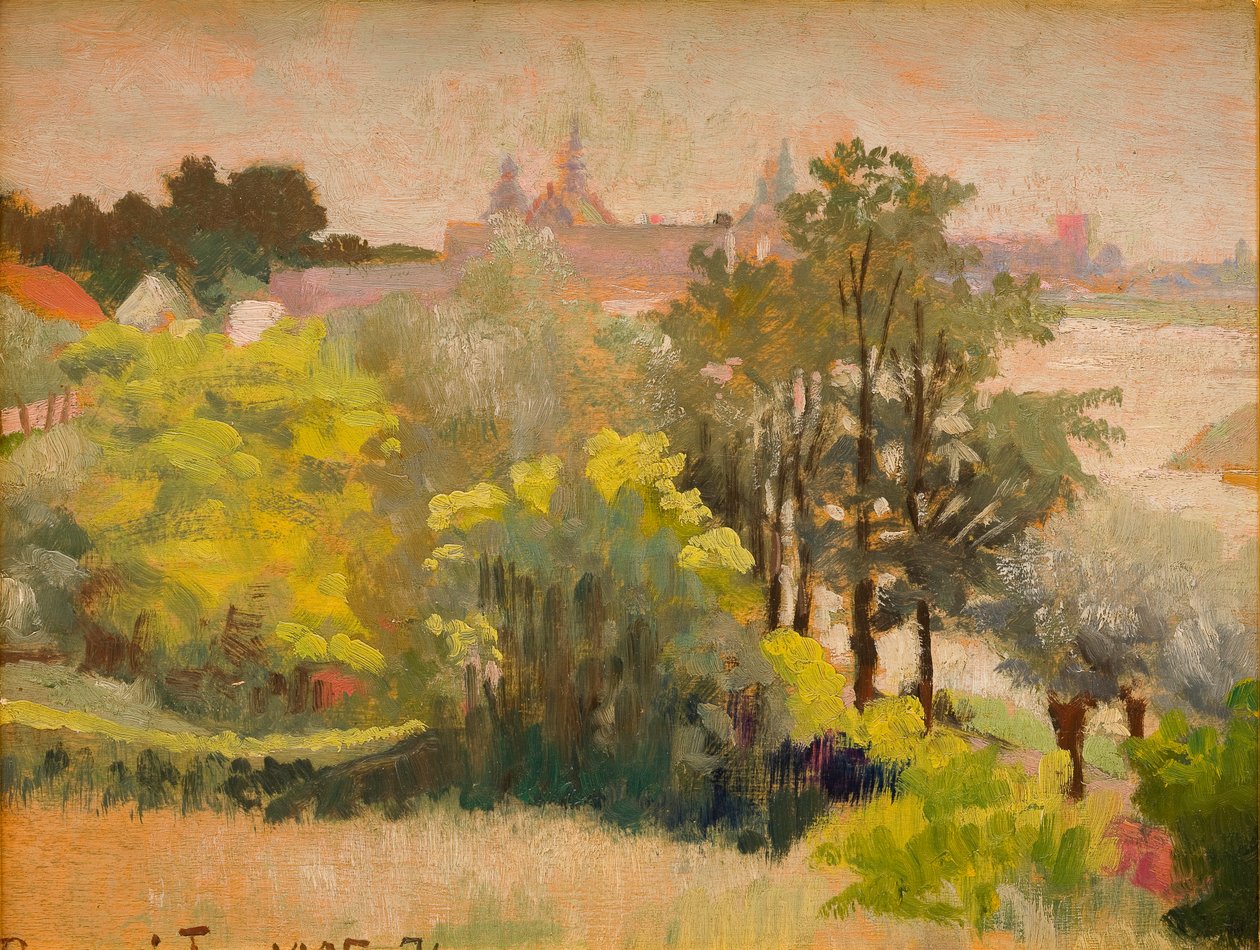 Vista su Cracovia da Zwierzyniec da Jacek Malczewski