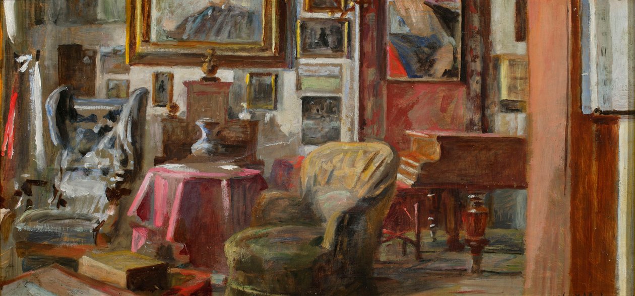 Interno del salone a Lusławice da Jacek Malczewski