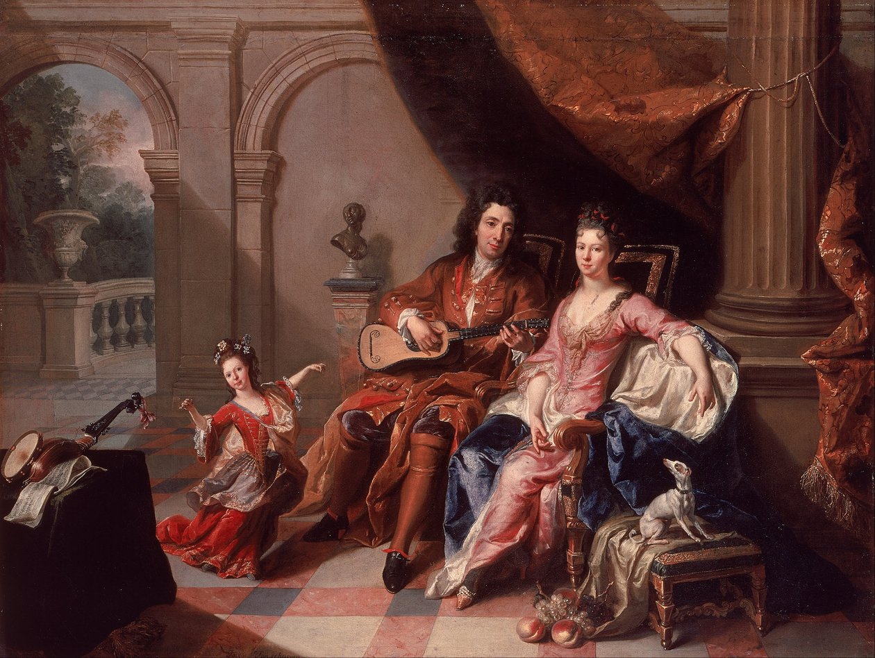 La Suonatrice di Chitarra da Jacob van Schuppen