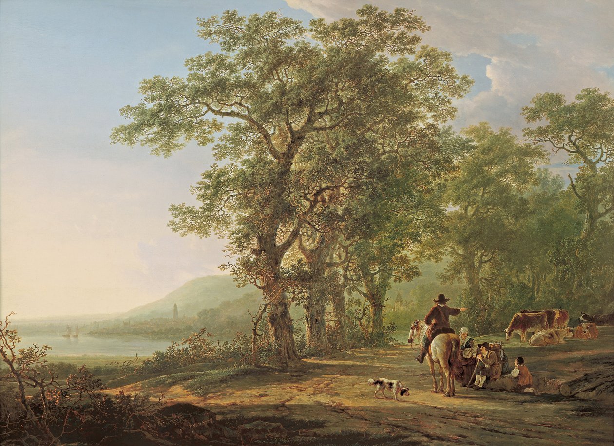 Figure in un paesaggio forestale da Jacob van Strij