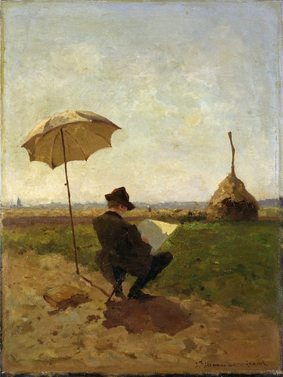 Il pittore P.J.C. Gabriel (1828-1903) da Jacob Coenraad Ritsema