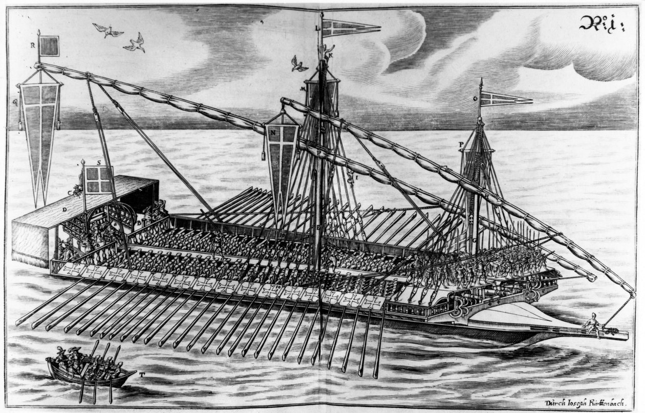 Nave da guerra, illustrazione da 