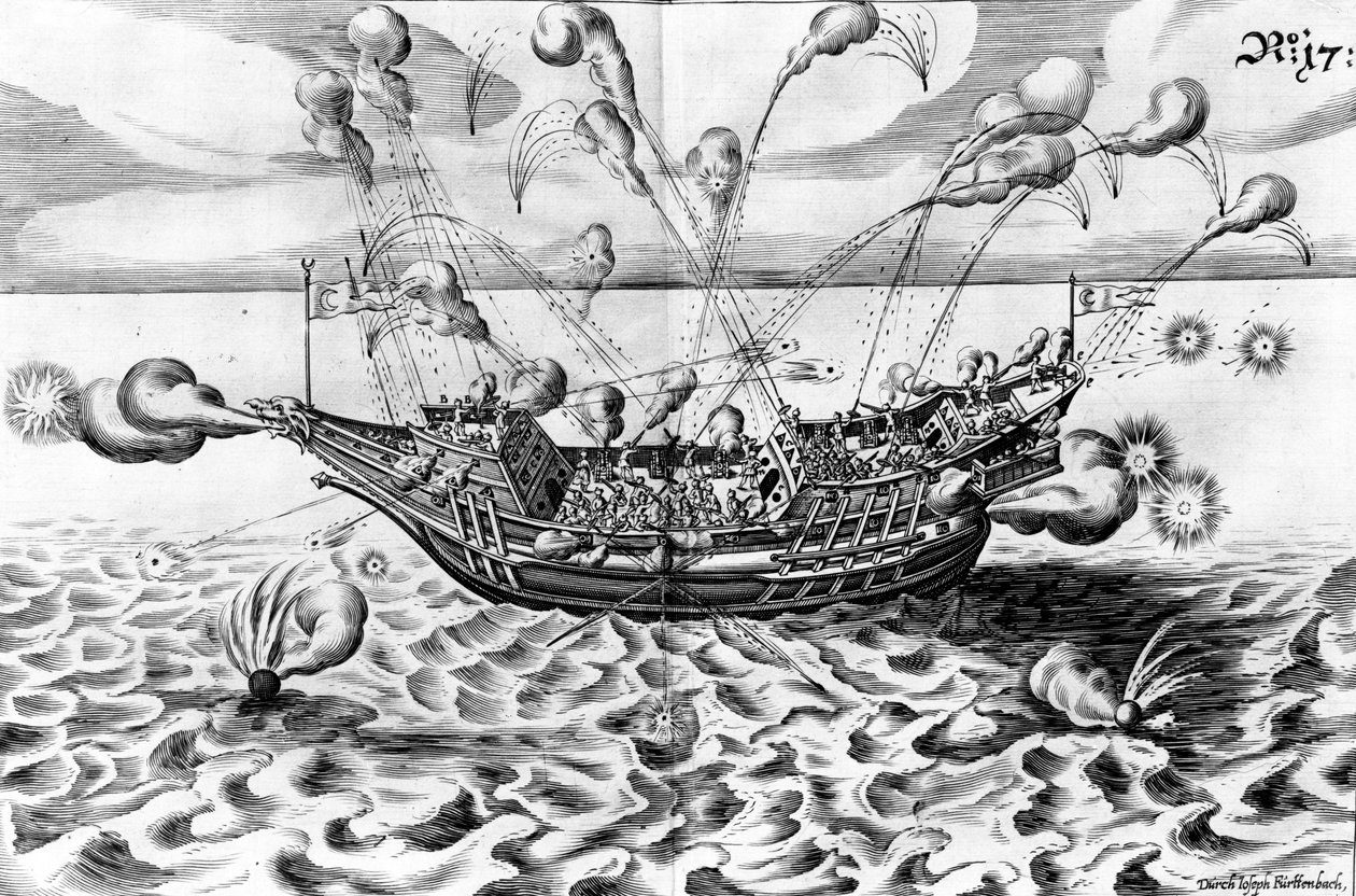 Nave da guerra, illustrazione da 