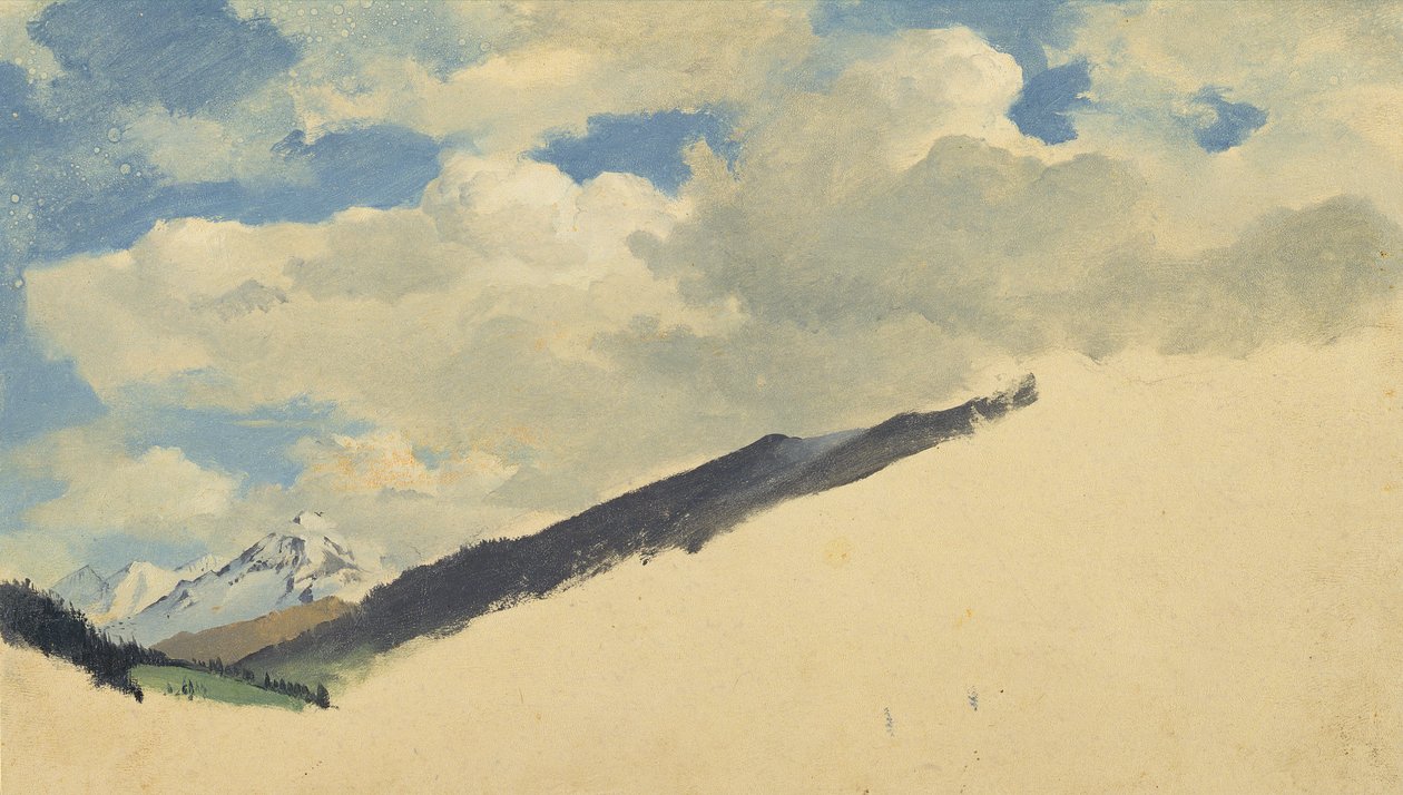 Studio di nuvole con cime di montagne, 1830 da Jacob Gensler