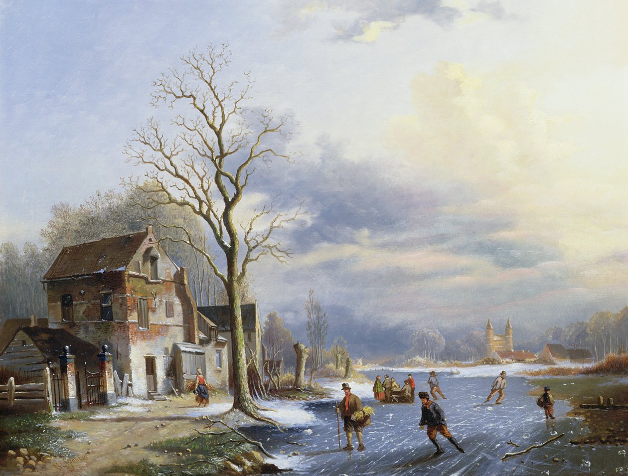 Pattinatori sul lago da Jan Jacob Spohler