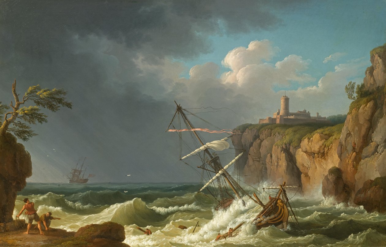 Un naufragio da Jacob Philippe Hackert