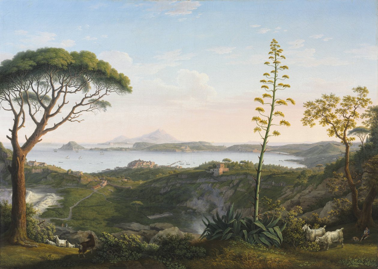 Veduta del Golfo di Pozzuoli da Solfatara da Jacob Philippe Hackert