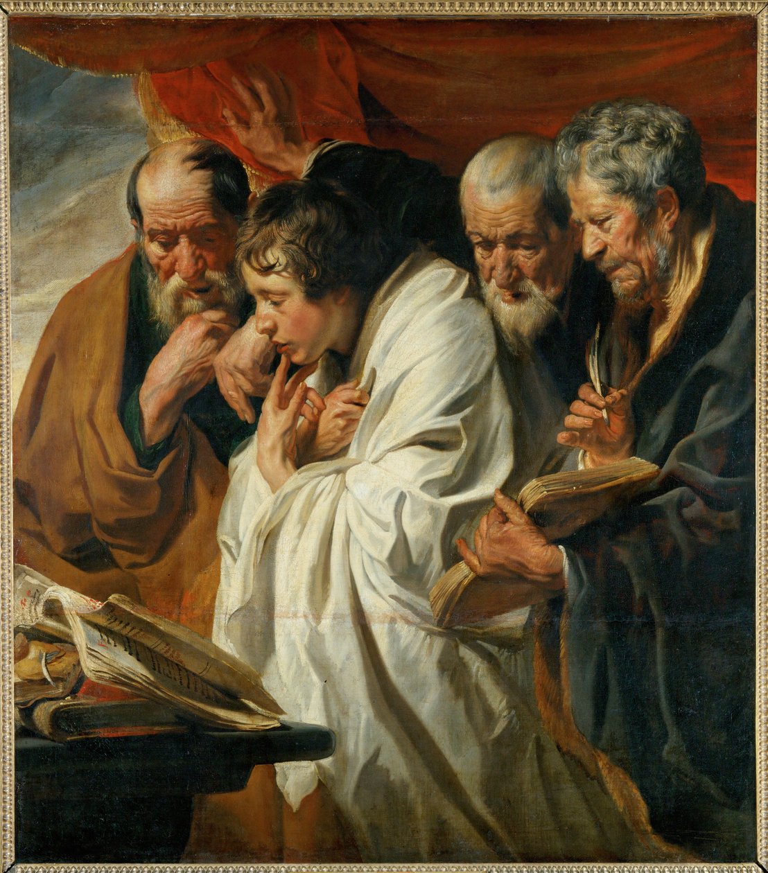 I quattro evangelisti Matteo, Luca, Marco e Giovanni ... da Jacob (studio of) Jordaens