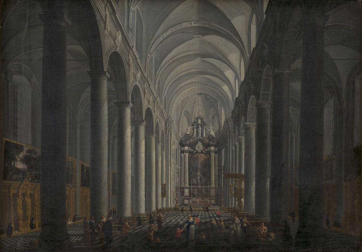 Interno della chiesa dei Gesuiti a Bruges da Jacob Balthasar Peeters