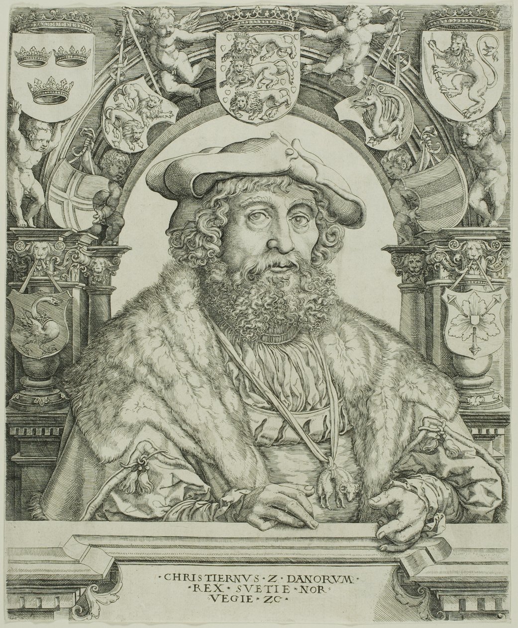 Re Cristiano II di Danimarca da Jacob Binck
