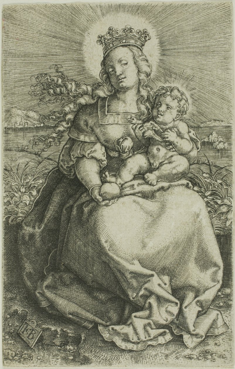La Vergine sulla riva erbosa da Jacob Binck