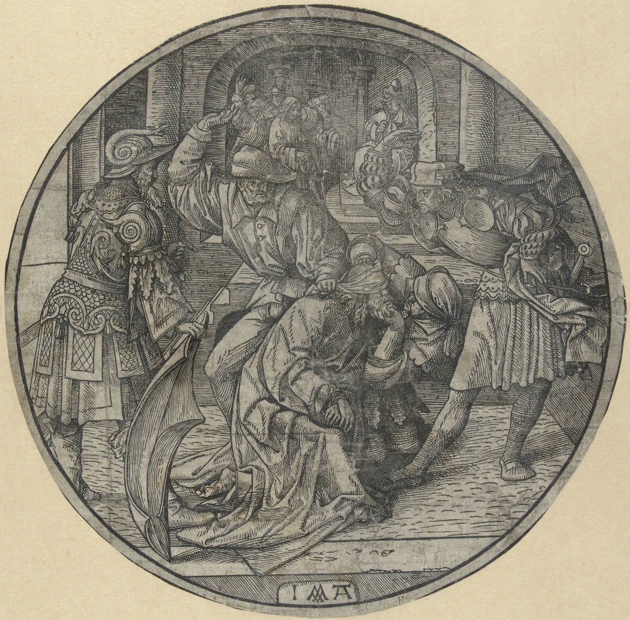 Derisione di Cristo (La Passione Rotonda) da Jacob Cornelisz van Oostsanen