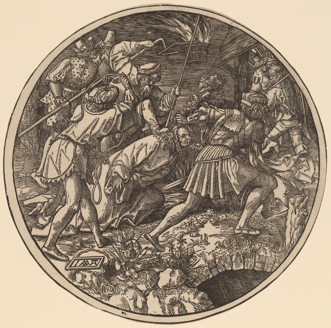 Cristo condotto via dopo il suo arresto da Jacob Cornelisz van Oostsanen