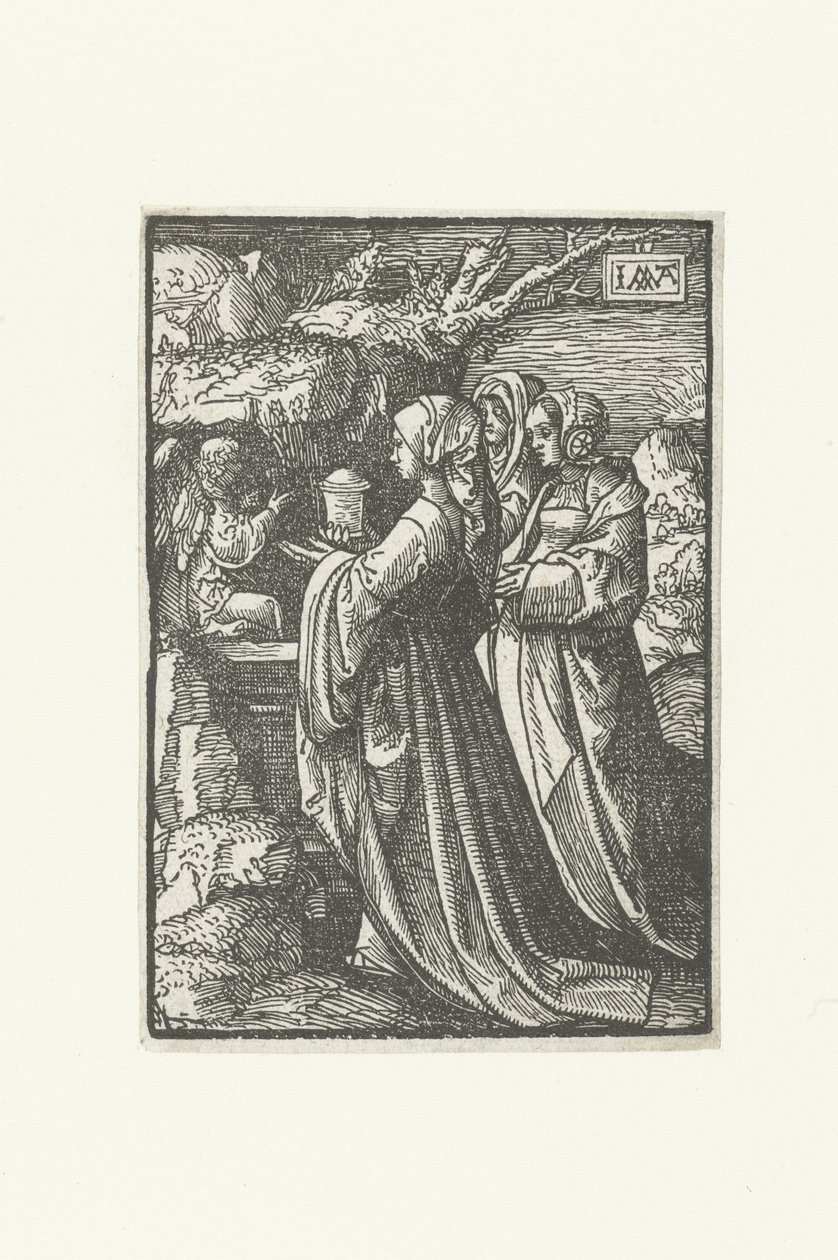 Le tre Marie al sepolcro vuoto (La Piccola Passione) da Jacob Cornelisz van Oostsanen
