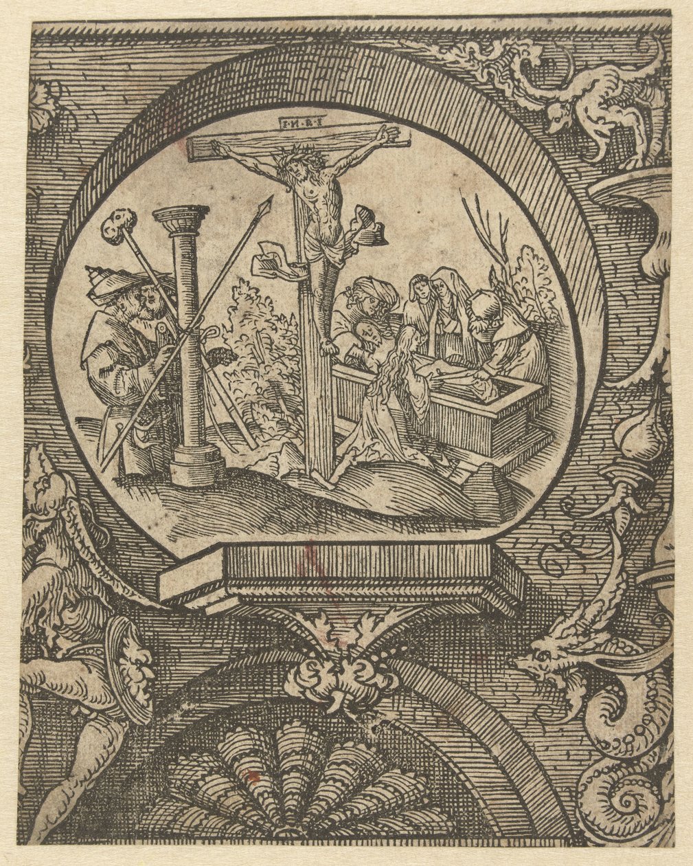 La crocifissione e la deposizione di Cristo da Jacob Cornelisz van Oostsanen
