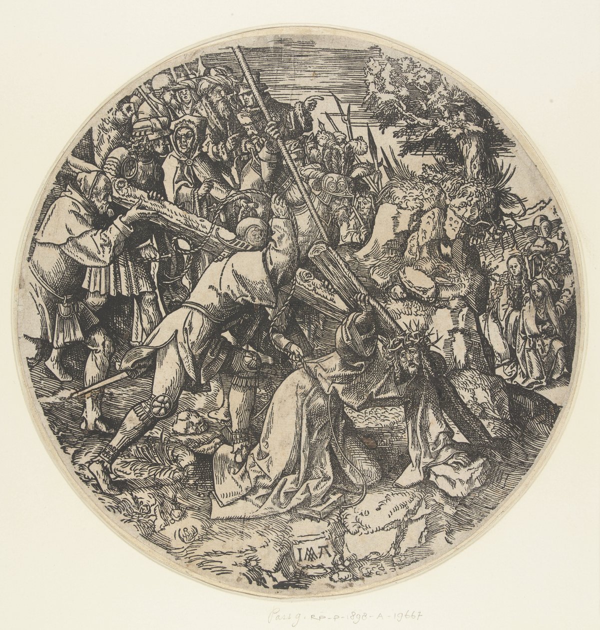 Portare la croce da Jacob Cornelisz van Oostsanen