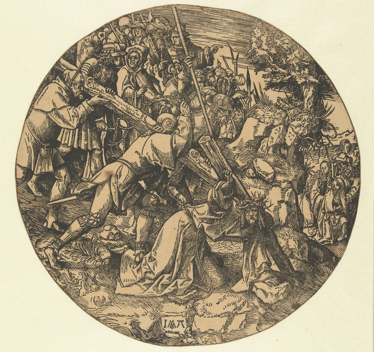 Portare la croce da Jacob Cornelisz van Oostsanen