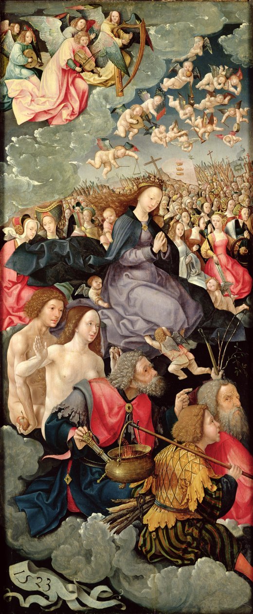 Ala sinistra del trittico con adorazione della Trinità da Jacob Cornelisz van Oostsanen