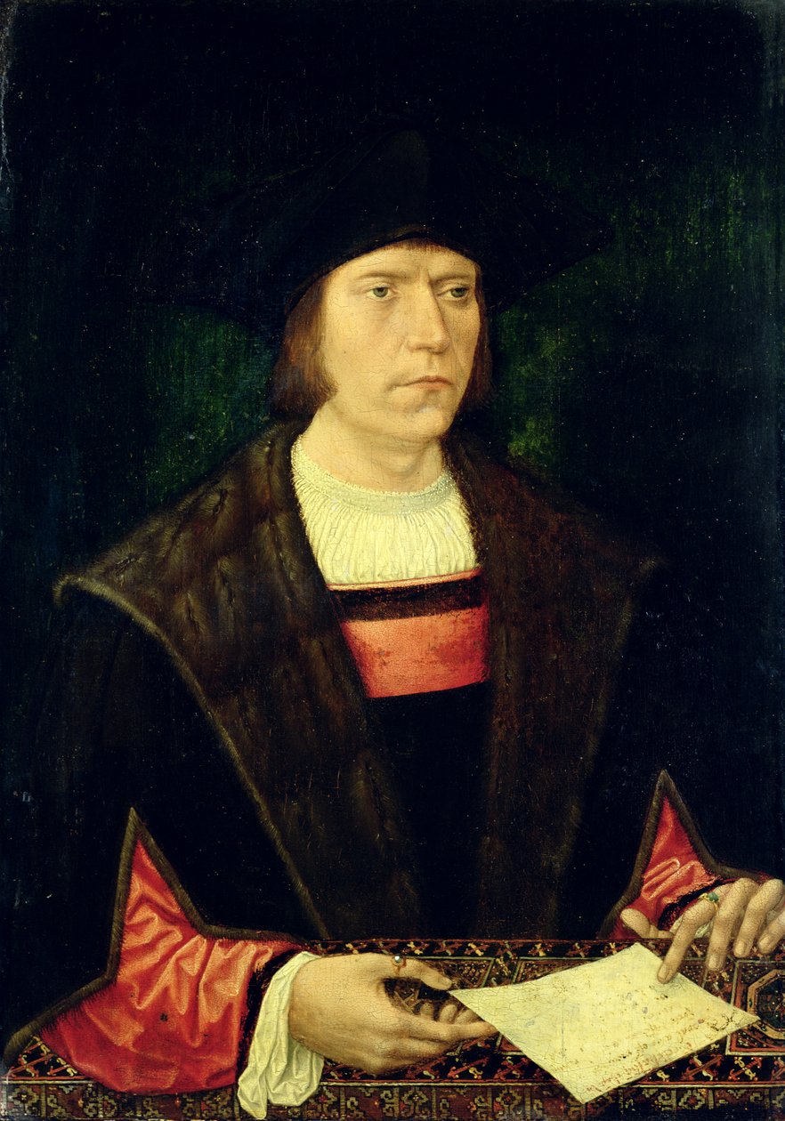 Ritratto di un uomo con una lettera da Jacob Cornelisz van Oostsanen