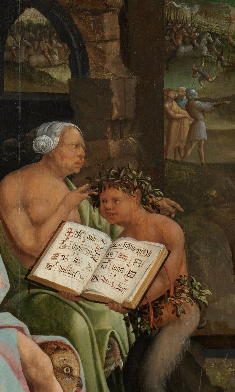 Saul e la strega di Endor. (dettaglio) Grimoire, 1526 da Jacob Cornelisz van Oostsanen