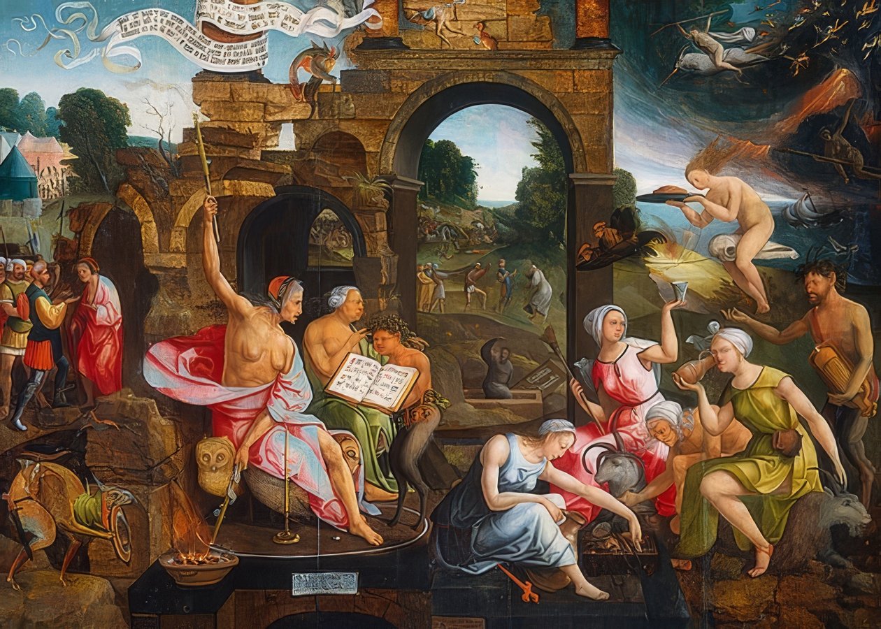 Saul e la strega di Endor da Jacob Cornelisz van Oostsanen