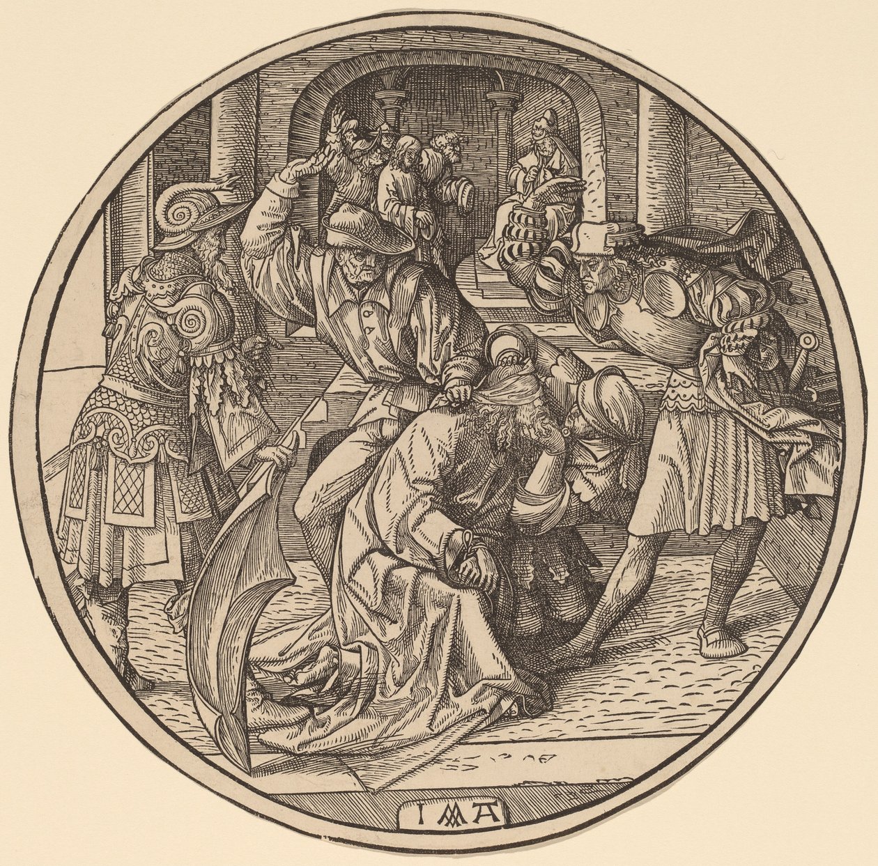 La Derisione di Cristo e Cristo Davanti a Caifa da Jacob Cornelisz van Oostsanen