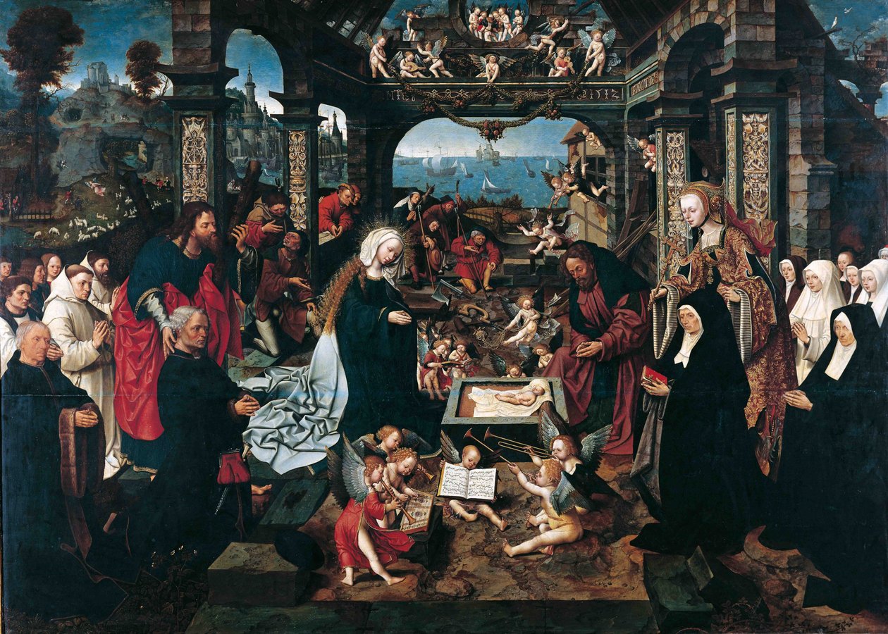 La Natività di Cristo da Jacob Cornelisz van Oostsanen