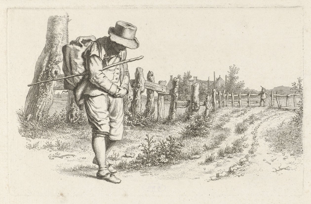 Viaggiatore su una strada di campagna da Jacob Ernst Marcus