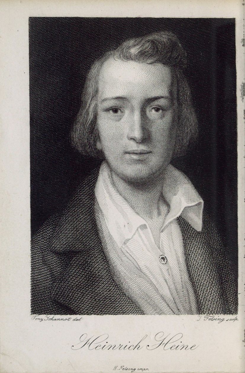 Ritratto del poeta Heinrich Heine da Jacob Felsing
