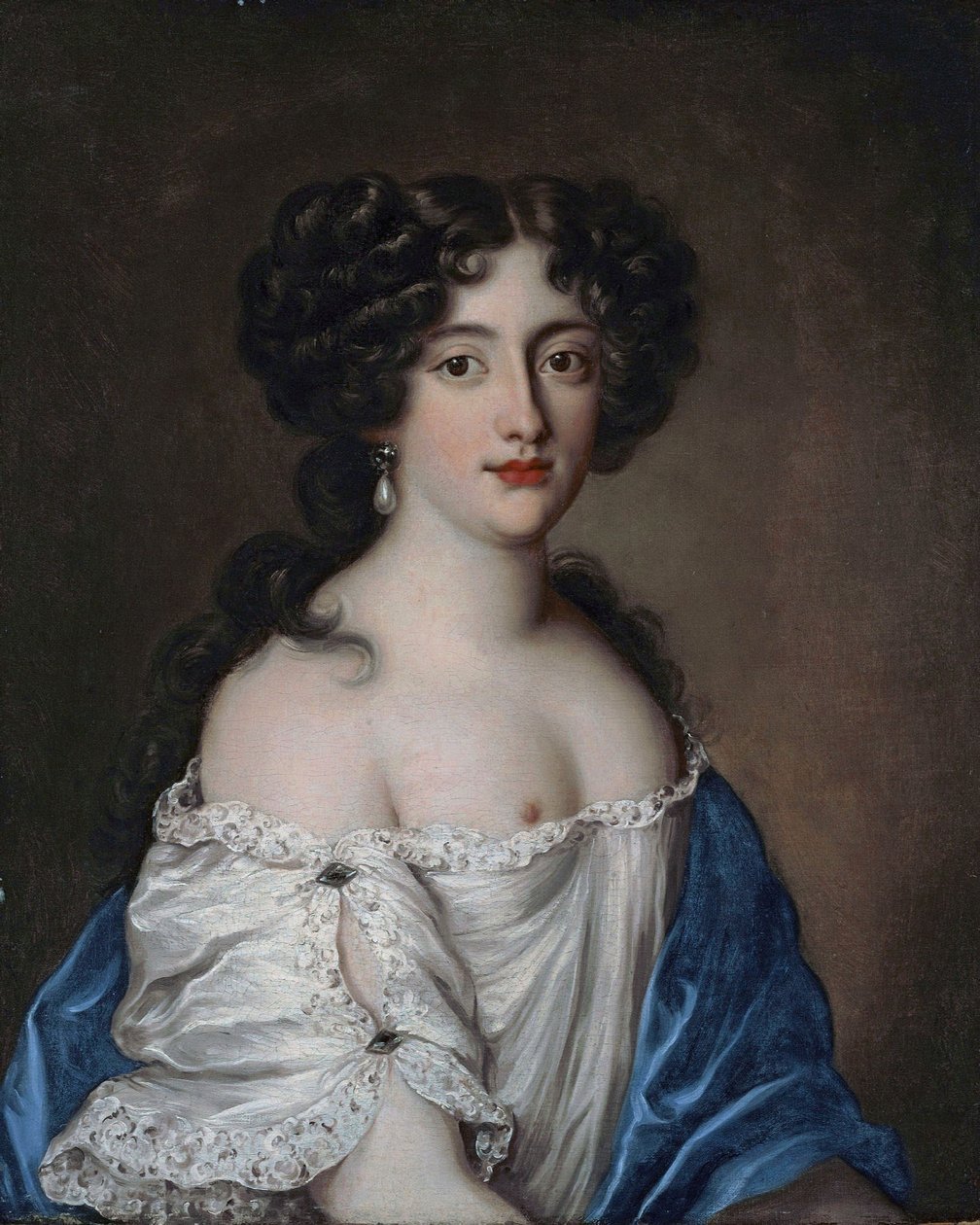 Francese: Portrait de Hortense Mancini, duchesse de Mazarin, comme Aphrodite Ritratto di Hortense Mancini (1646-1699), duchesse de Mazarin, come Afrodite da Jacob Ferdinand Voet