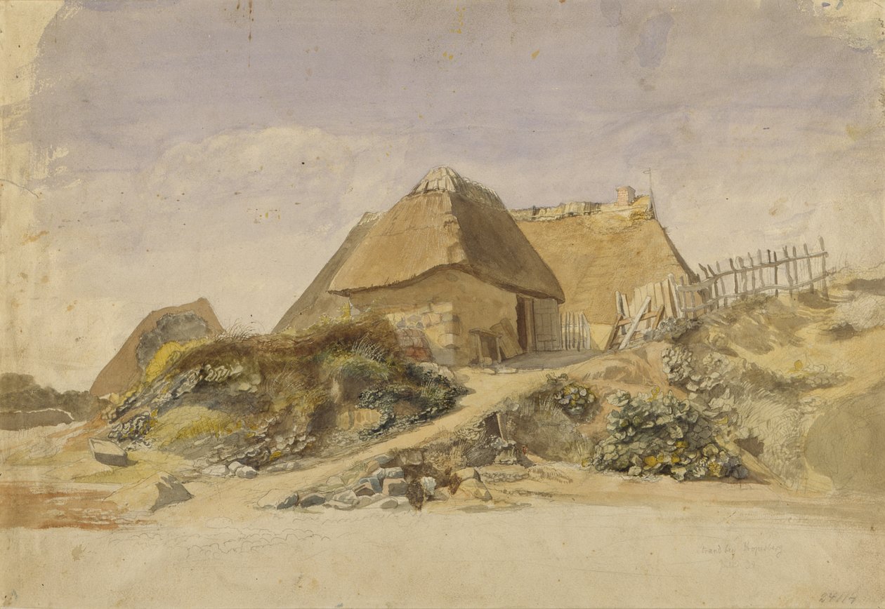 Capanni dei Pescatori sulla Spiaggia di Hopesberg, 1834 da Jacob Gensler