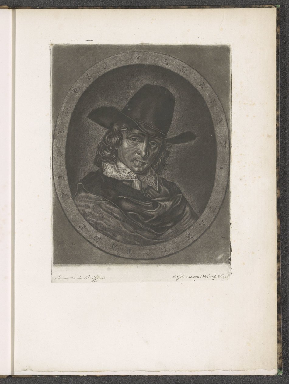 Ritratto di Adriaen van Ostade da Jacob Gole