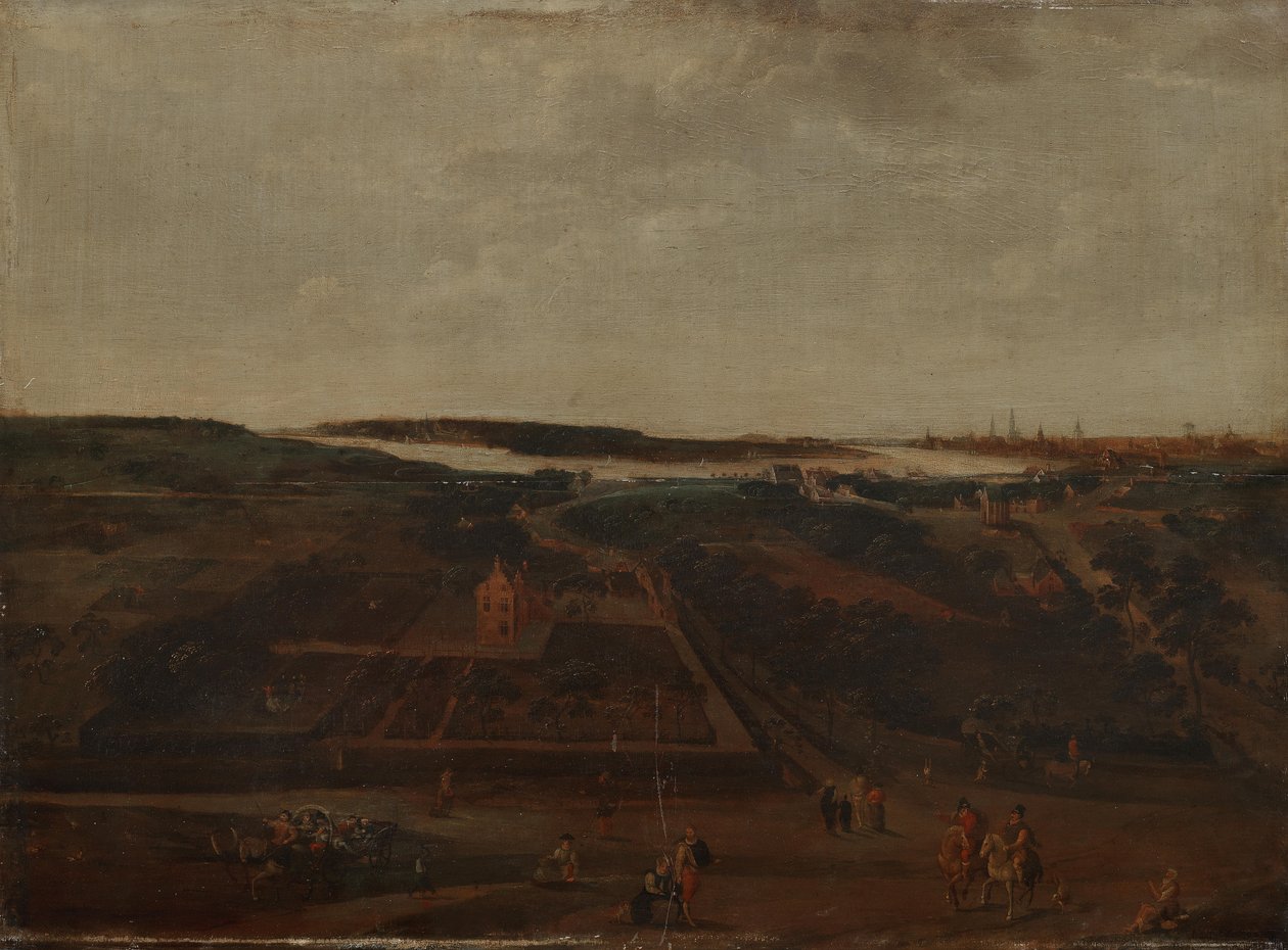 Veduta di Kiel sulla Schelda e di Anversa al di là di essa da Jacob Grimmer